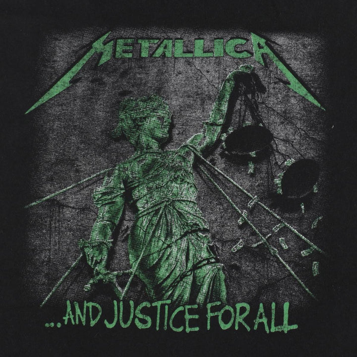 METALLICA Metallica Band T-shirt Band T Men's L size cotton black type Vintage Second Hand