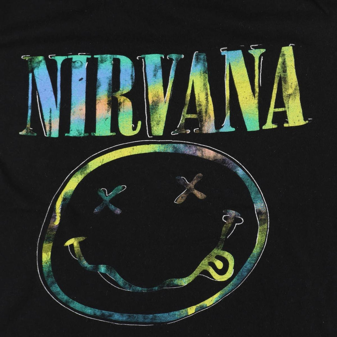 NIRVANA Nirvana Band T-shirt, Band T, Men's L size unclear black type Vintage Second Hand