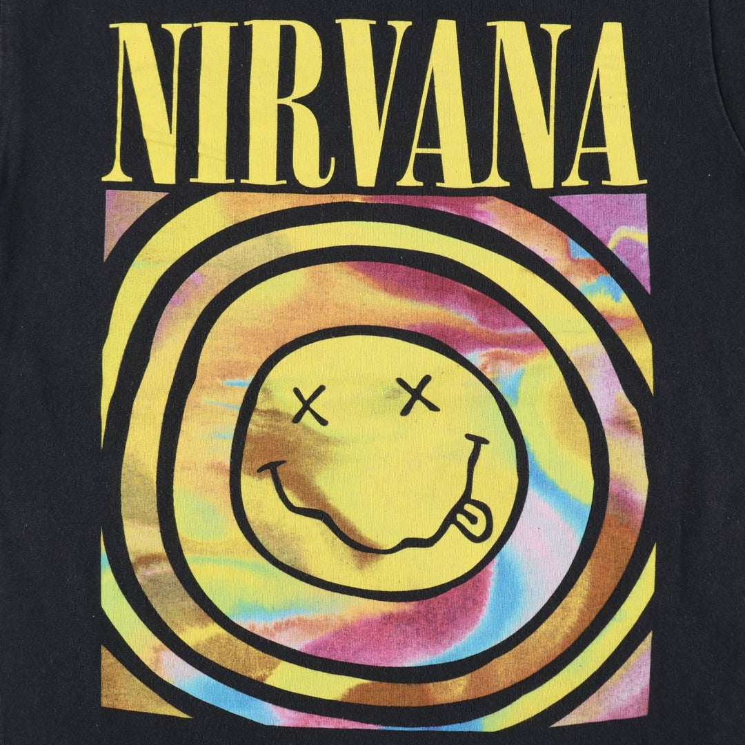 NIRVANA Nirvana Band T-shirt, Band T, Men's S size unclear pale white type Vintage Second Hand