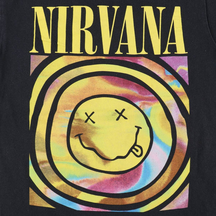 NIRVANA Nirvana Band T-shirt, Band T, Men's S size unclear pale white type Vintage Second Hand