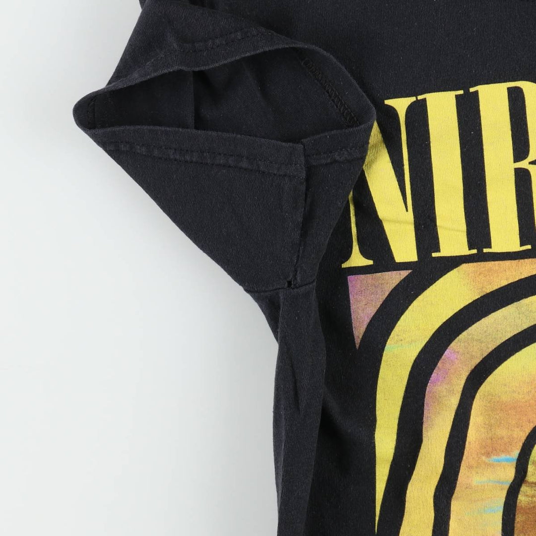 NIRVANA Nirvana Band T-shirt, Band T, Men's S size unclear pale white type Vintage Second Hand