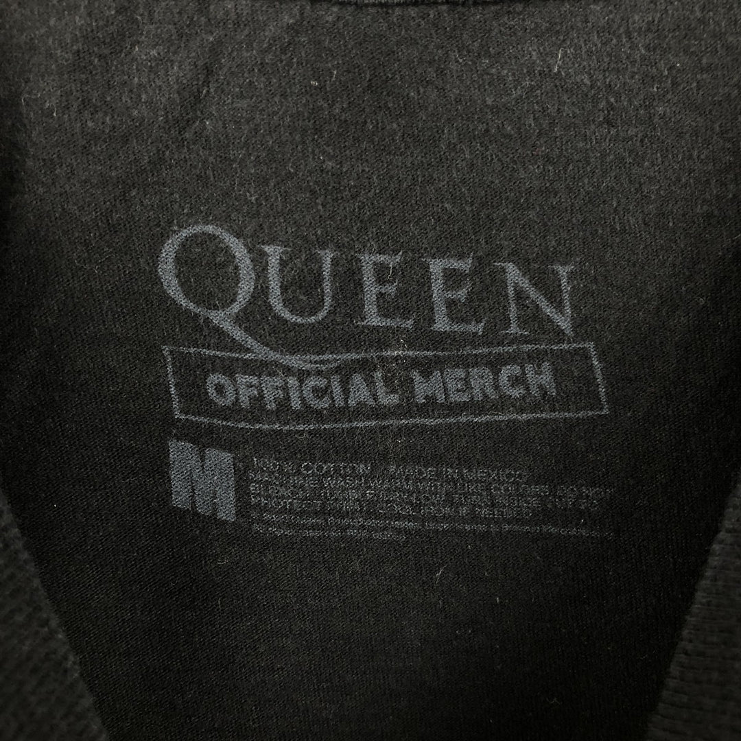 QUEEN Band T-shirt, Men's M size cotton black type Vintage Second Hand