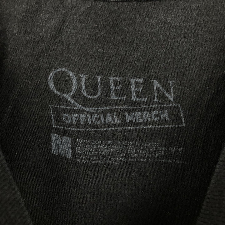 QUEEN Band T-shirt, Men's M size cotton black type Vintage Second Hand
