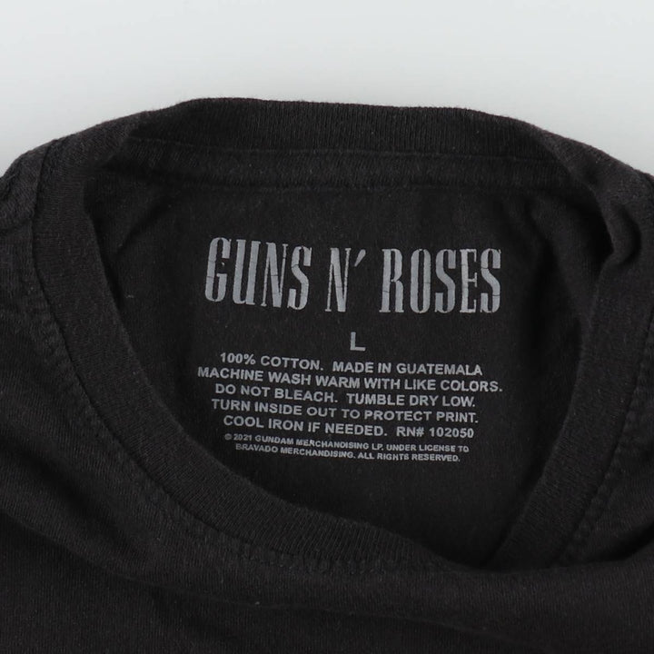 Guns N' Roses Band T-shirt, Band T, Men's L size cotton black type Vintage Second Hand