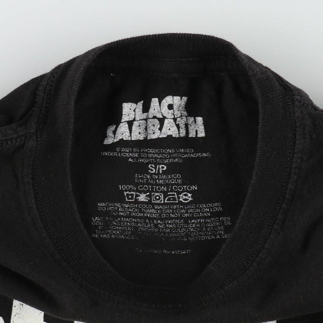 BLACK SABBATH Black Sabbath band T-shirt, band T, men's size S cotton black type Vintage Second Hand