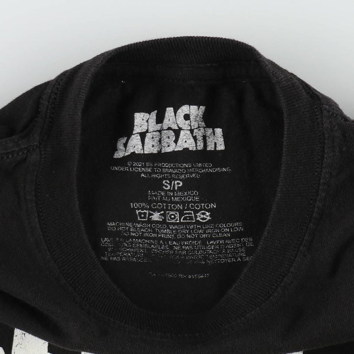 BLACK SABBATH Black Sabbath band T-shirt, band T, men's size S cotton black type Vintage Second Hand