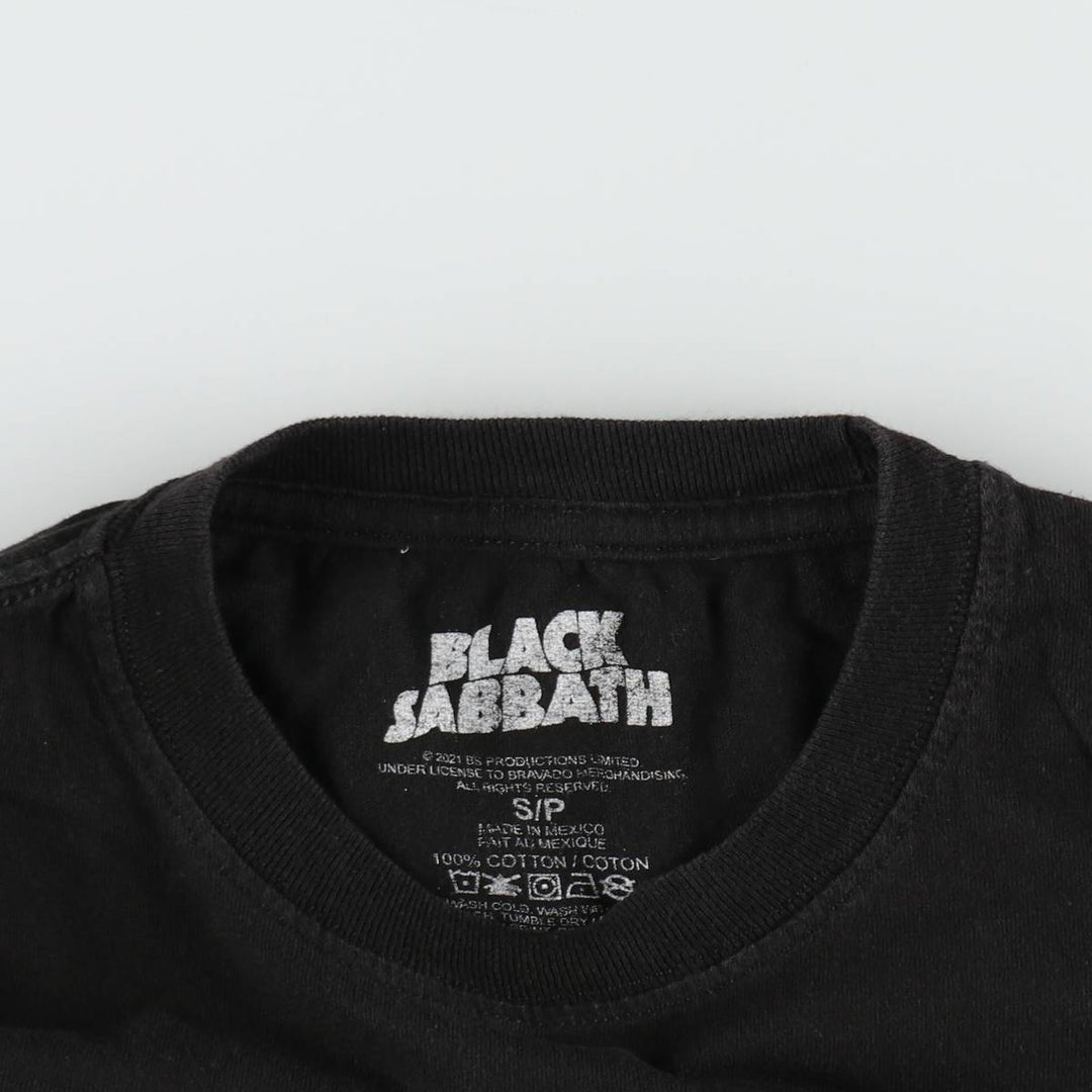 BLACK SABBATH Black Sabbath band T-shirt, band T, men's size S cotton black type Vintage Second Hand