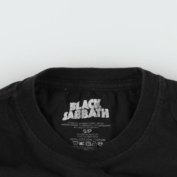 BLACK SABBATH Black Sabbath band T-shirt, band T, men's size S cotton black type Vintage Second Hand