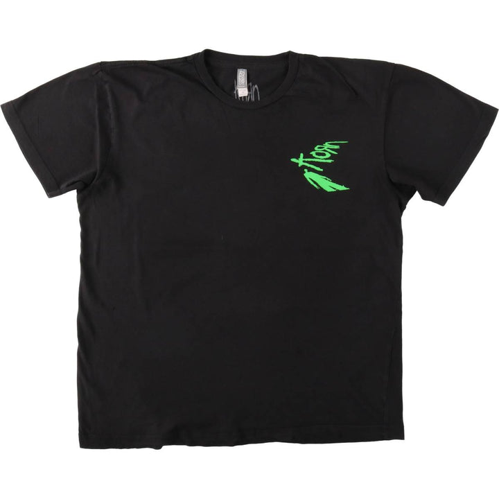 COTTON HERITAGE KORN Band T-shirt (Men's size L equivalent) cotton black type Vintage Second Hand