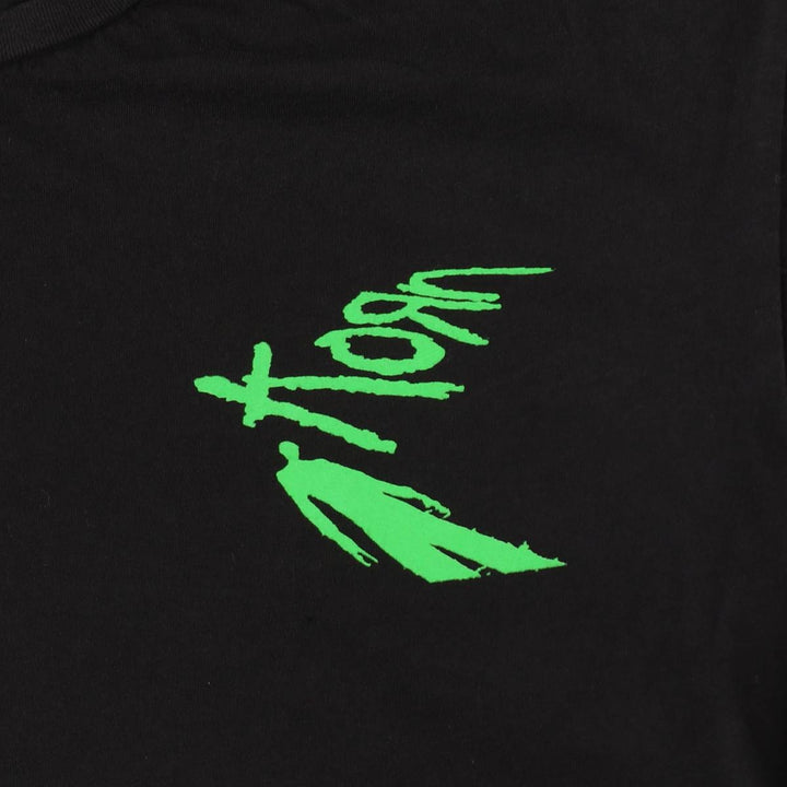 COTTON HERITAGE KORN Band T-shirt (Men's size L equivalent) cotton black type Vintage Second Hand