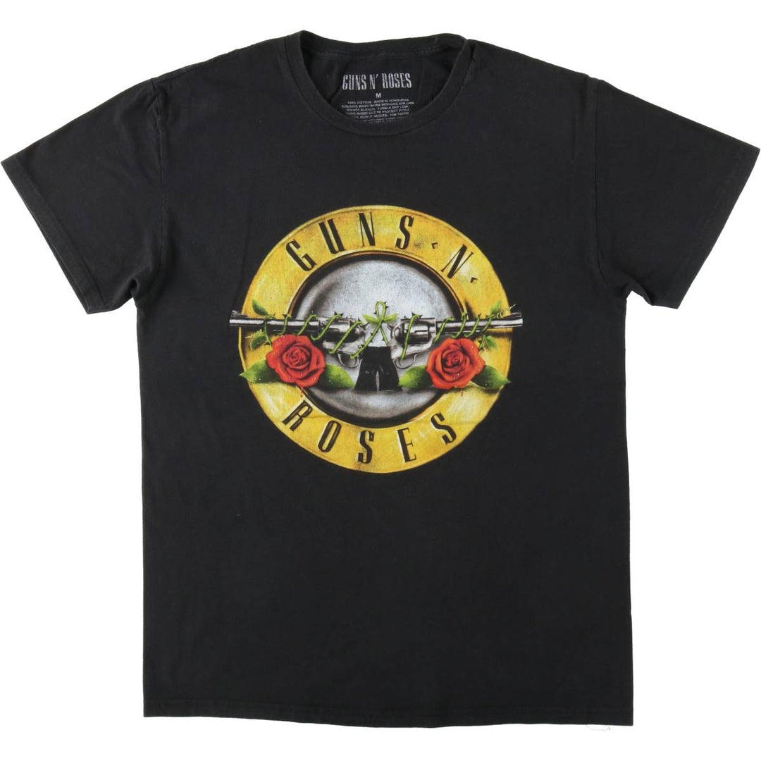 Guns N' Roses Band T-shirt, Men's M size cotton black type Vintage Second Hand