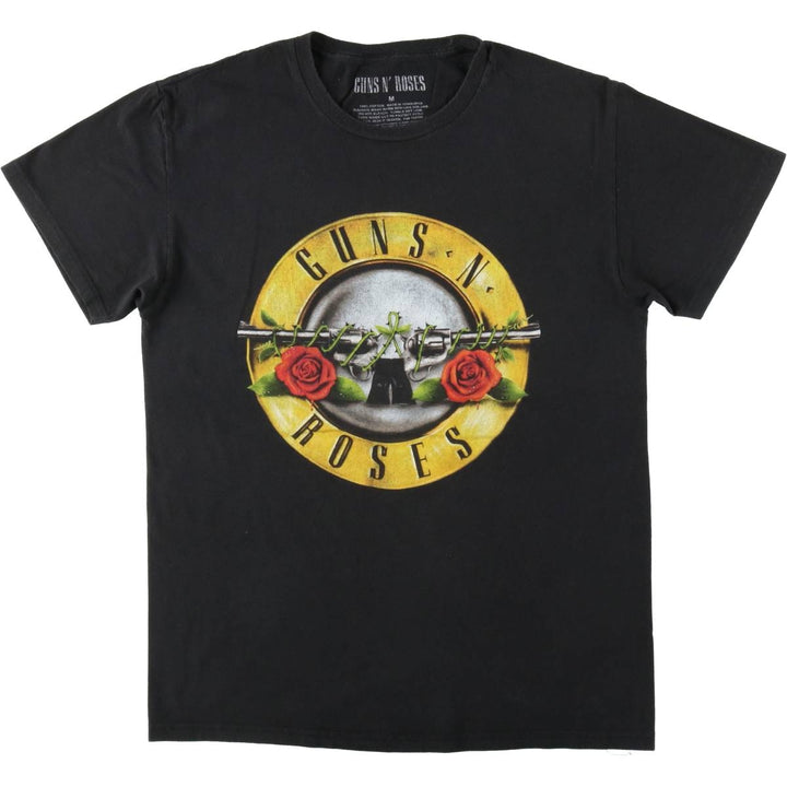 Guns N' Roses Band T-shirt, Men's M size cotton black type Vintage Second Hand