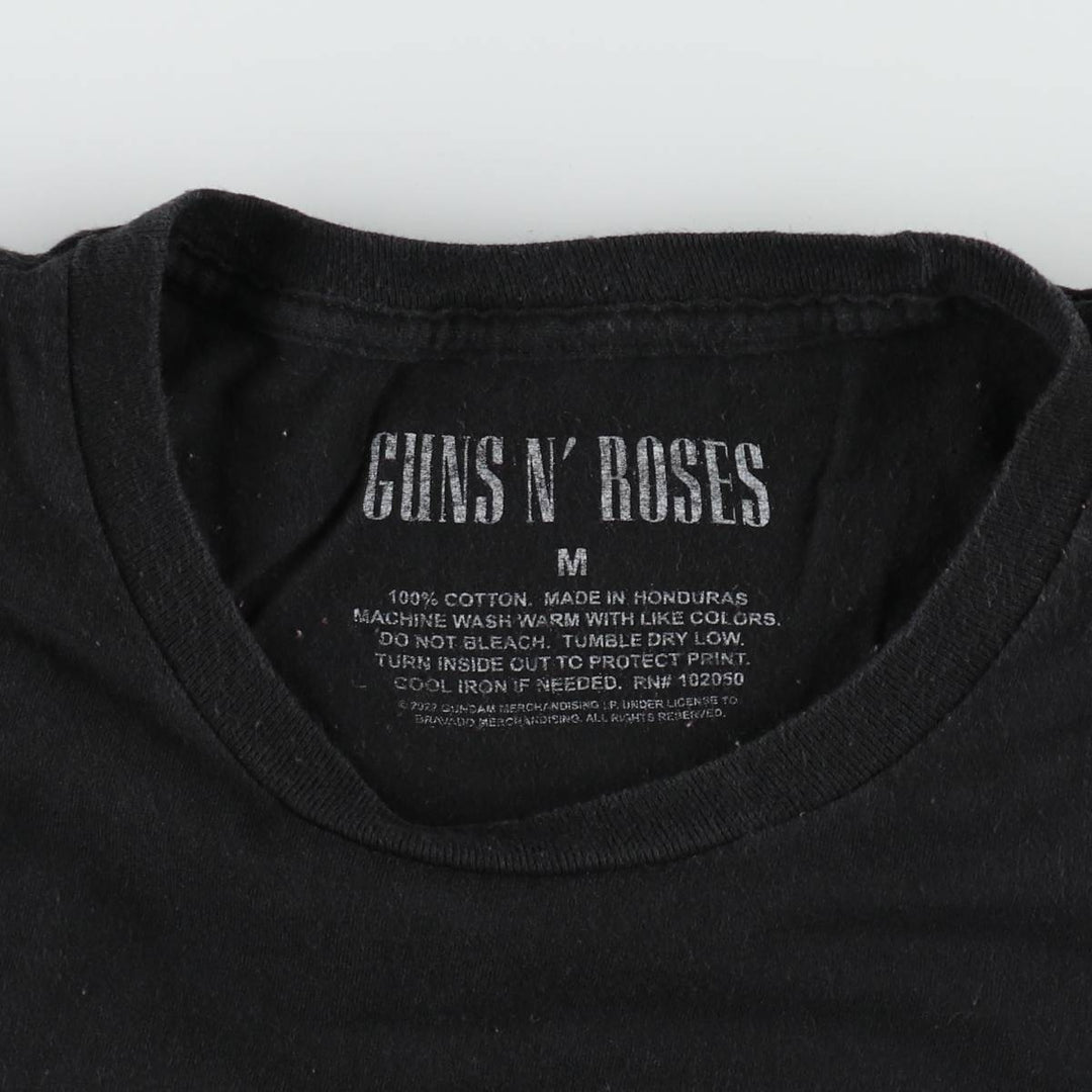 Guns N' Roses Band T-shirt, Men's M size cotton black type Vintage Second Hand