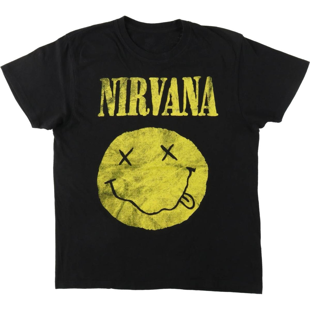 NIRVANA Nirvana Band T-shirt, Band T, Men's S size unclear black type Vintage Second Hand