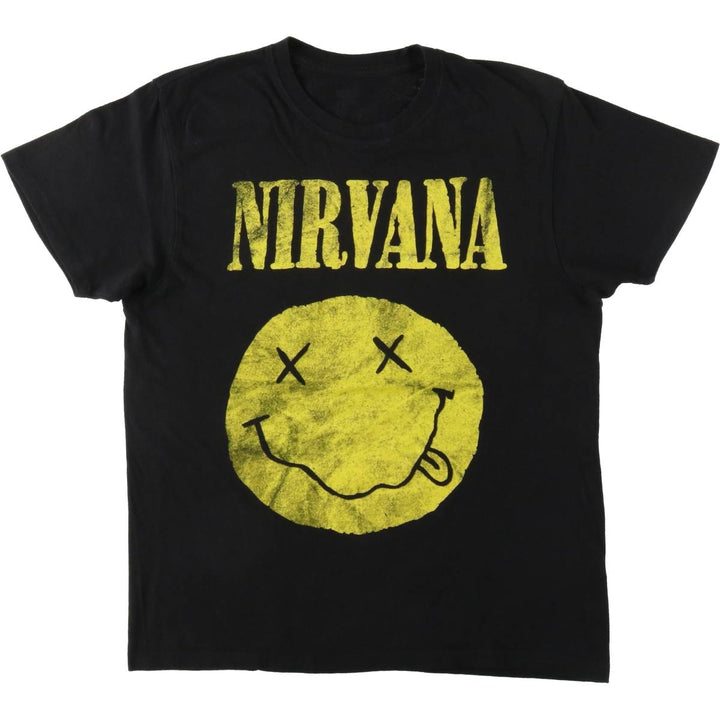 NIRVANA Nirvana Band T-shirt, Band T, Men's S size unclear black type Vintage Second Hand