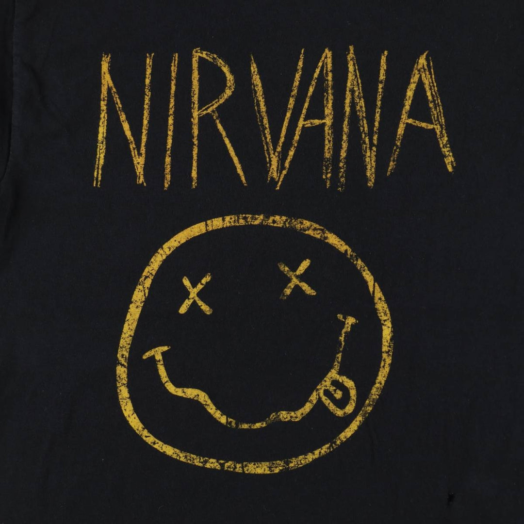 NIRVANA Nirvana Band T-shirt Band T Men's S size cotton black type Vintage Second Hand