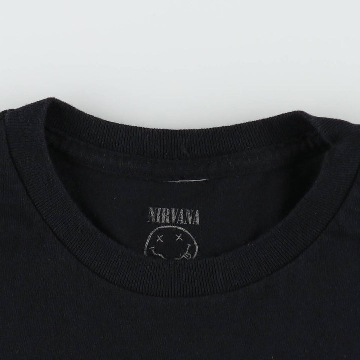 NIRVANA Nirvana Band T-shirt Band T Men's S size cotton black type Vintage Second Hand