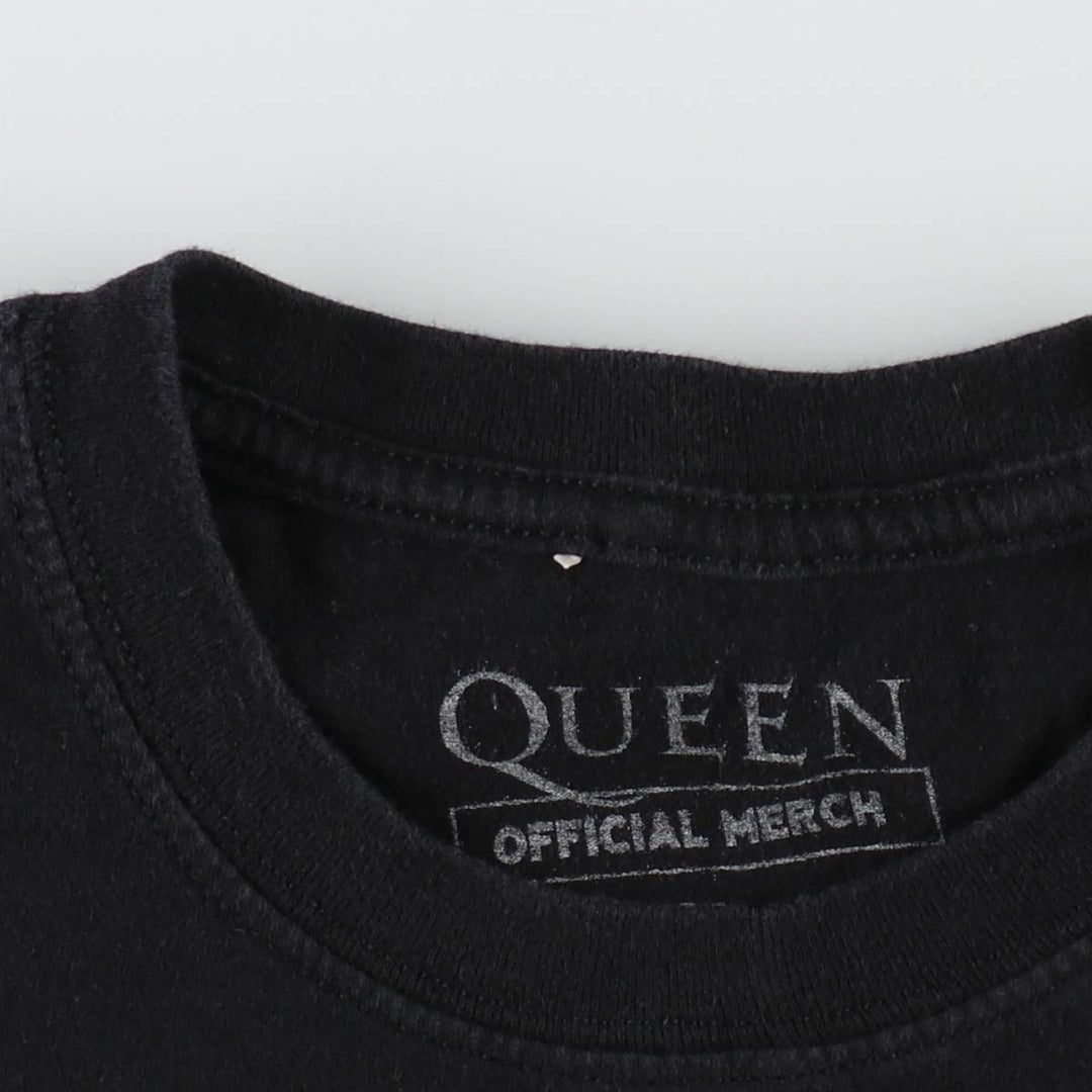 QUEEN Band T-shirt, Men's M size cotton black type Vintage Second Hand