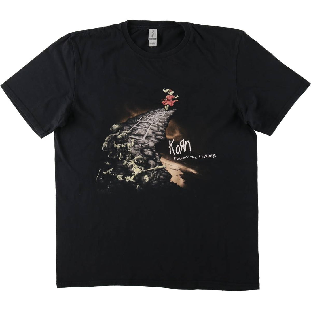 Gildan KORN Band T-shirt, Men's Size M (approx.) cotton black type Vintage Second Hand