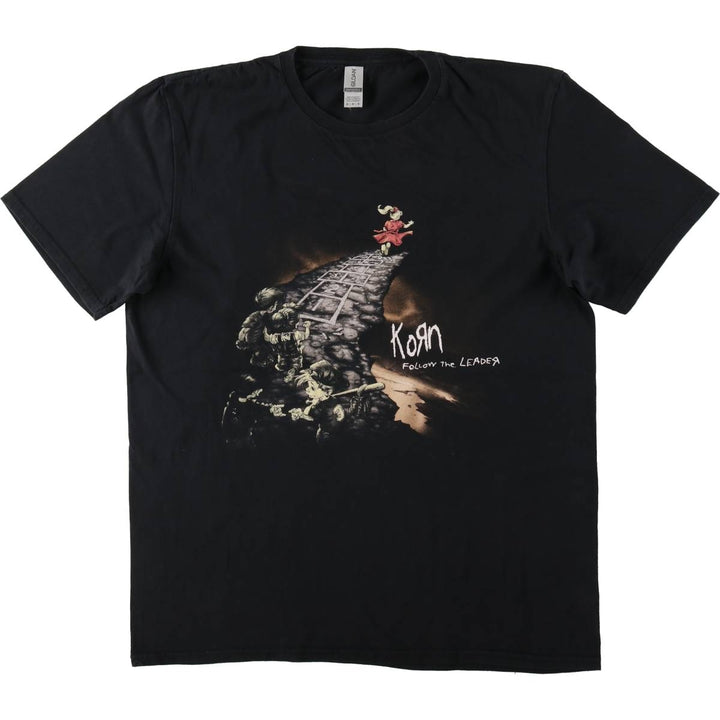 Gildan KORN Band T-shirt, Men's Size M (approx.) cotton black type Vintage Second Hand