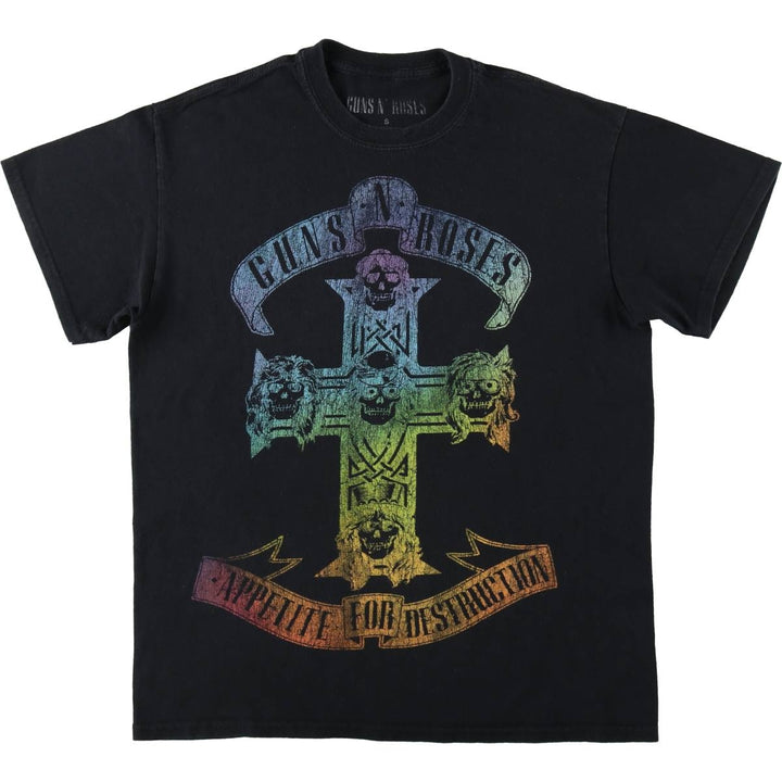 Guns N' Roses Band T-Shirt, Men's Size Small cotton black type Vintage Second Hand
