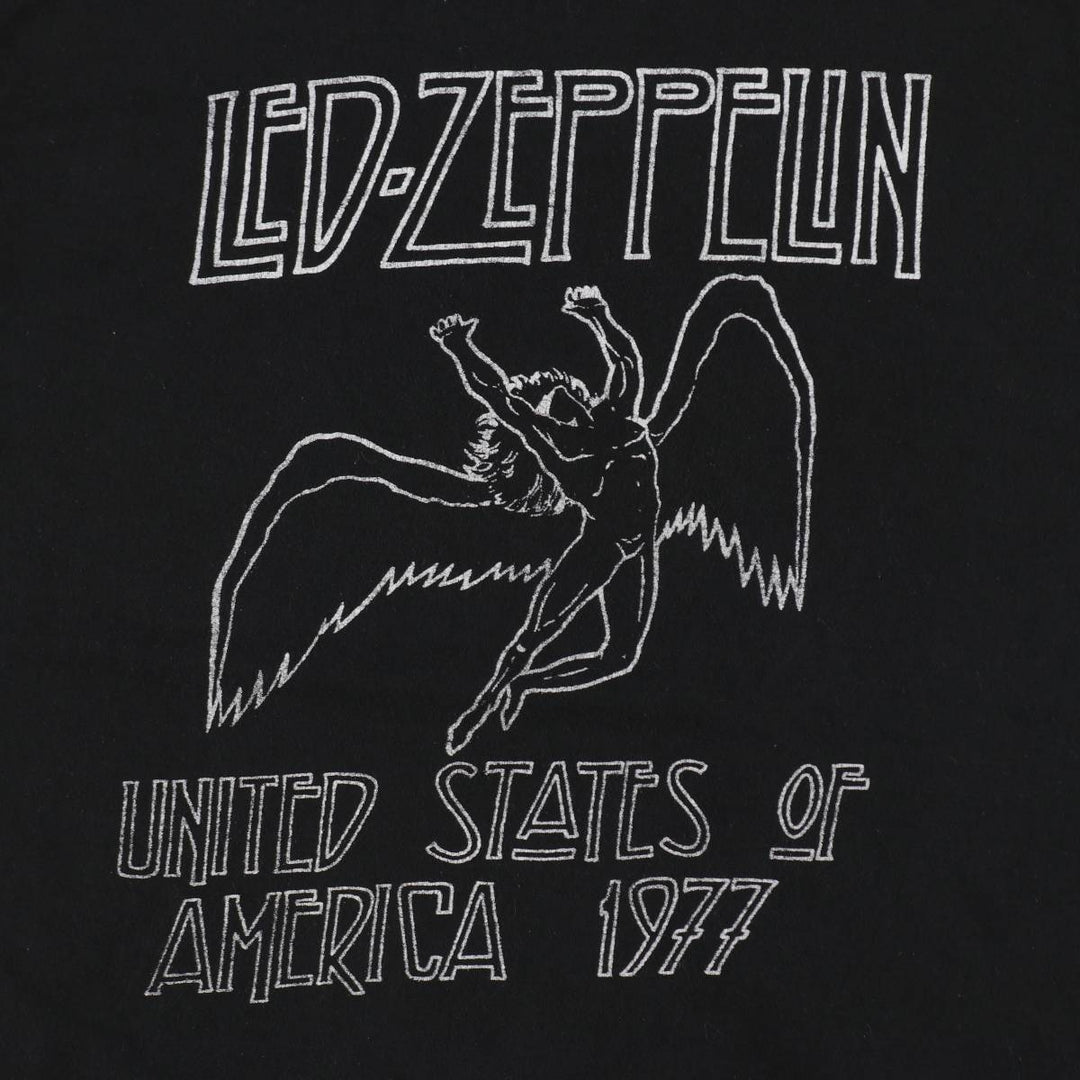 Led Zeppelin Band T-shirt, Band T, Men's L size cotton black type Vintage Second Hand