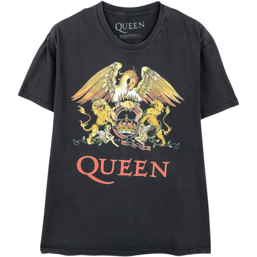 QUEEN band t-shirt, crew neck. cotton black type Vintage Second Hand