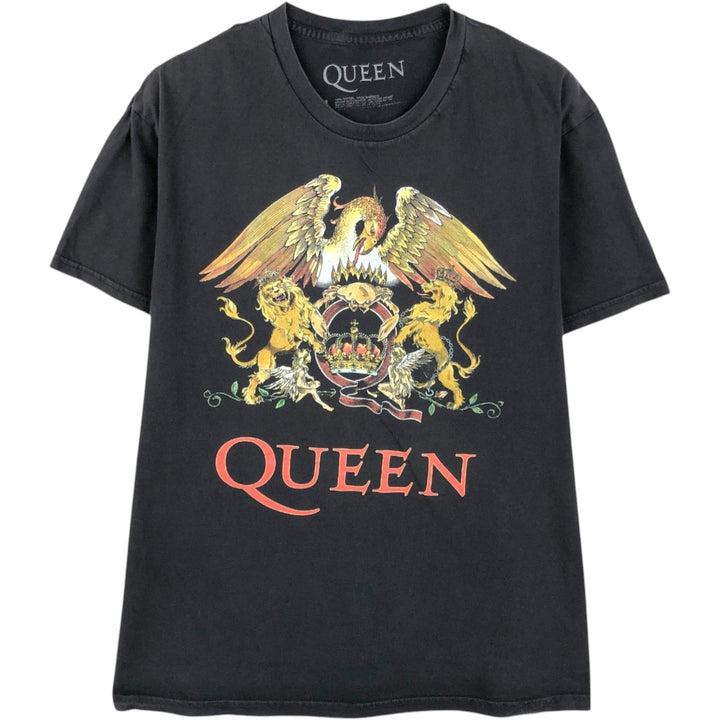 QUEEN band t-shirt, crew neck. cotton black type Vintage Second Hand