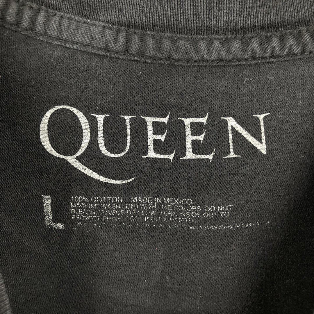 QUEEN band t-shirt, crew neck. cotton black type Vintage Second Hand