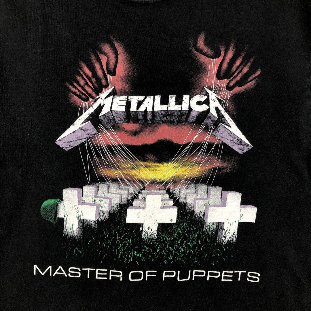 METALLICA Metallica Band T-shirt Band T Men's S size unclear black type Vintage Second Hand