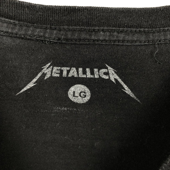METALLICA printed band t-shirt, men's size L. unclear black type Vintage Second Hand