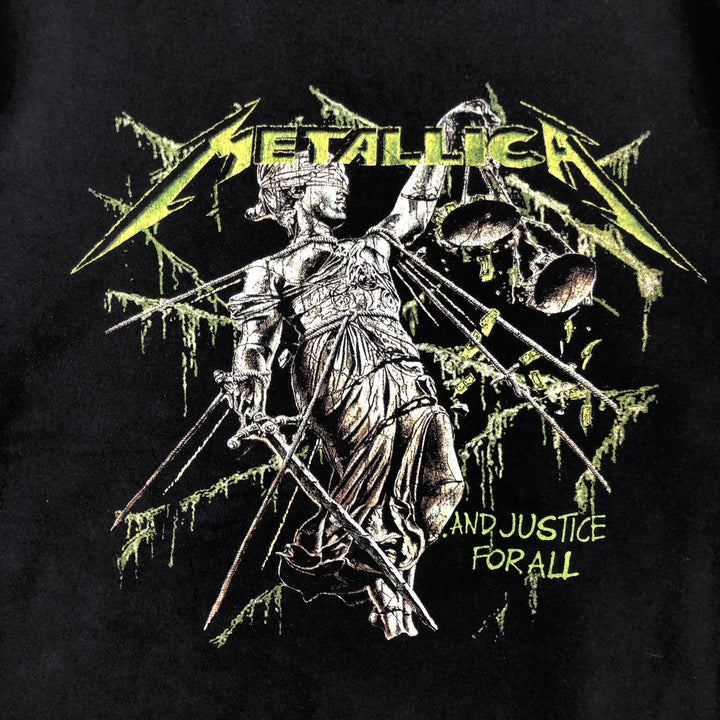 METALLICA printed band t-shirt, men's size L. unclear black type Vintage Second Hand
