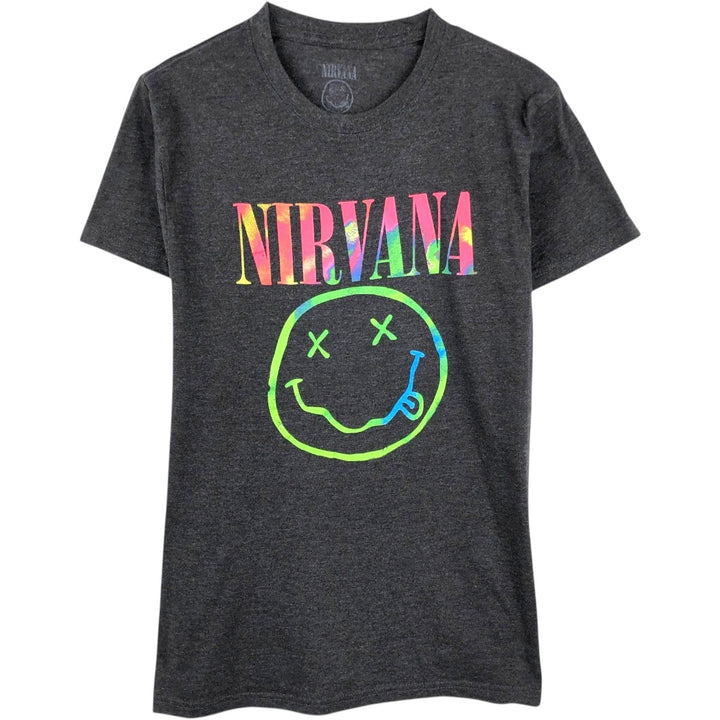 NIRVANA Nirvana Band T-shirt, Band T, Men's L size unclear Charcoal Vintage Second Hand