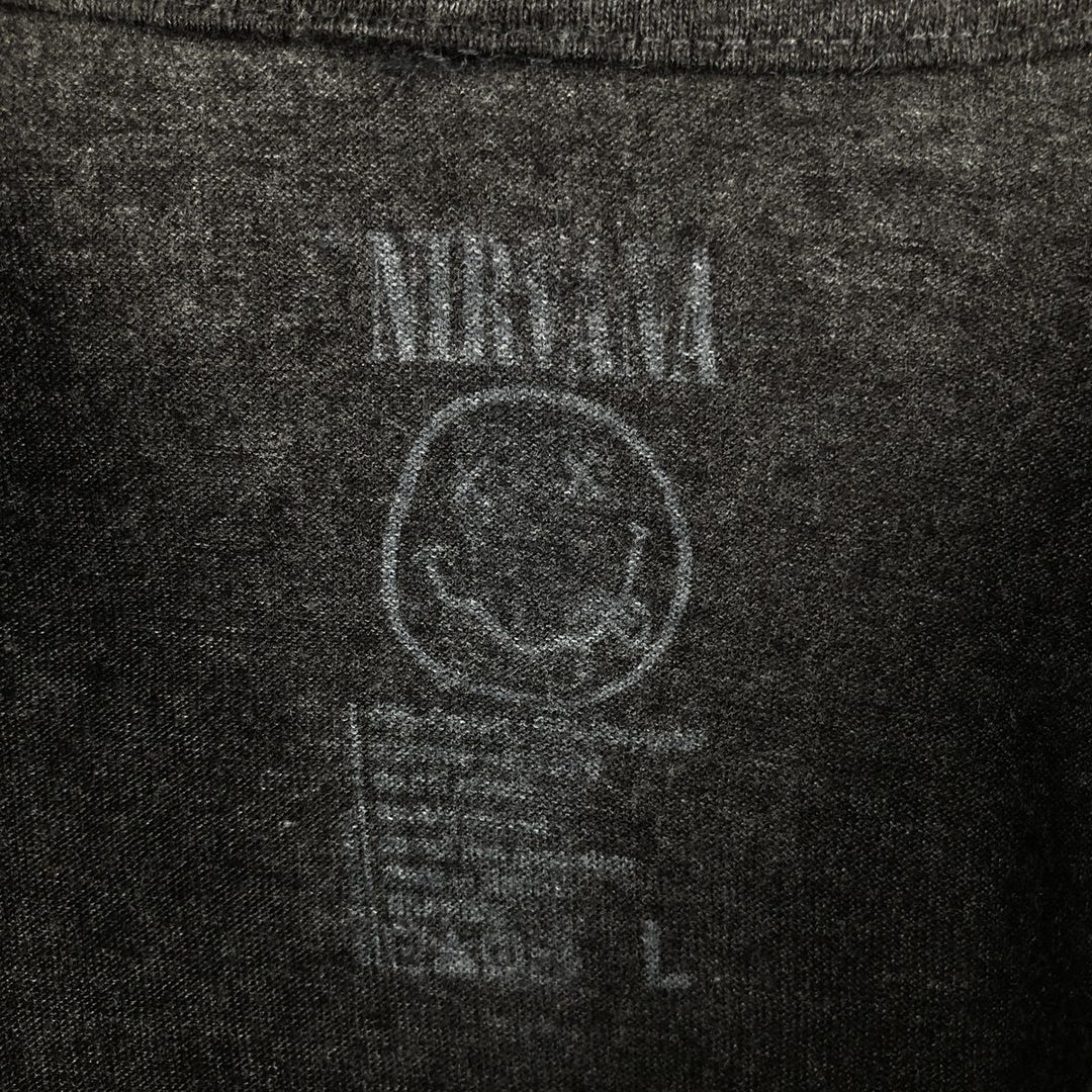 NIRVANA Nirvana Band T-shirt, Band T, Men's L size unclear Charcoal Vintage Second Hand
