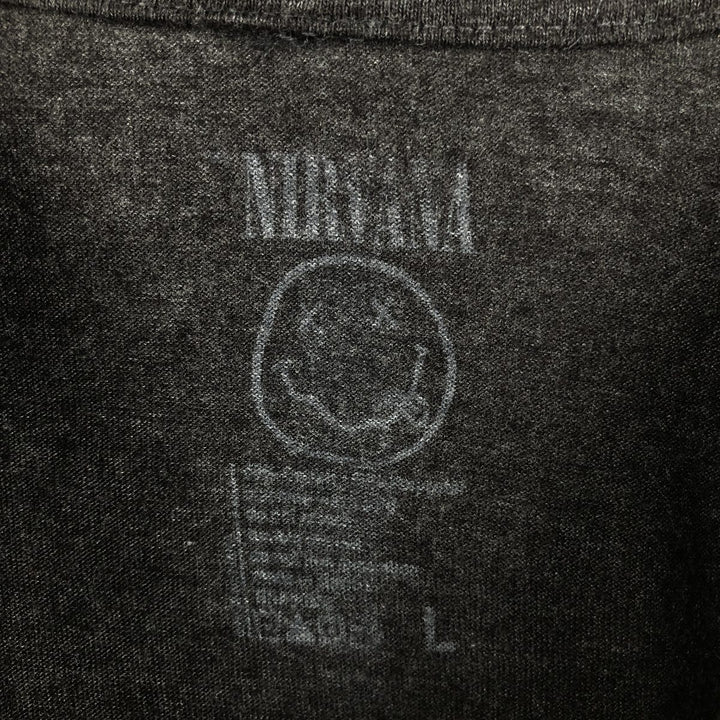 NIRVANA Nirvana Band T-shirt, Band T, Men's L size unclear Charcoal Vintage Second Hand