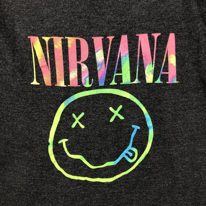NIRVANA Nirvana Band T-shirt, Band T, Men's L size unclear Charcoal Vintage Second Hand