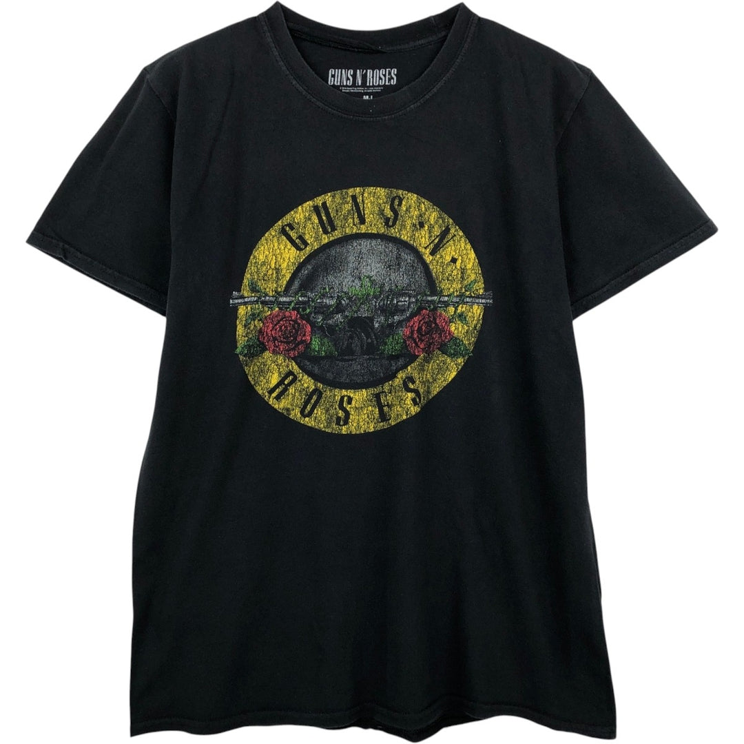 Guns N' Roses band t-shirt, made in the UK, men's size M. cotton black type Vintage Second Hand