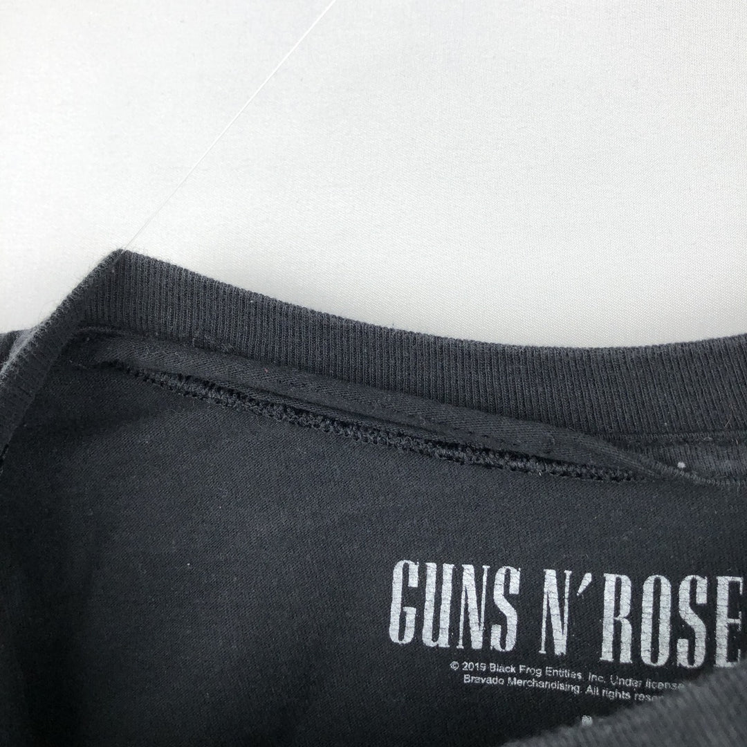Guns N' Roses band t-shirt, made in the UK, men's size M. cotton black type Vintage Second Hand