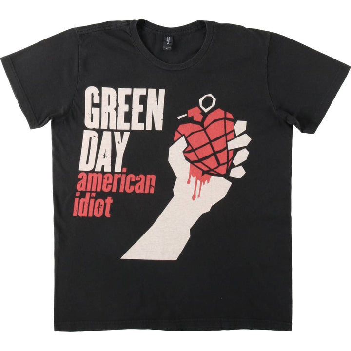 BAYISLAND GREEN DAY Band T-shirt (Men's size M) cotton black type Vintage Second Hand