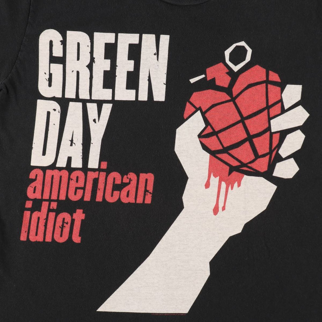 BAYISLAND GREEN DAY Band T-shirt (Men's size M) cotton black type Vintage Second Hand