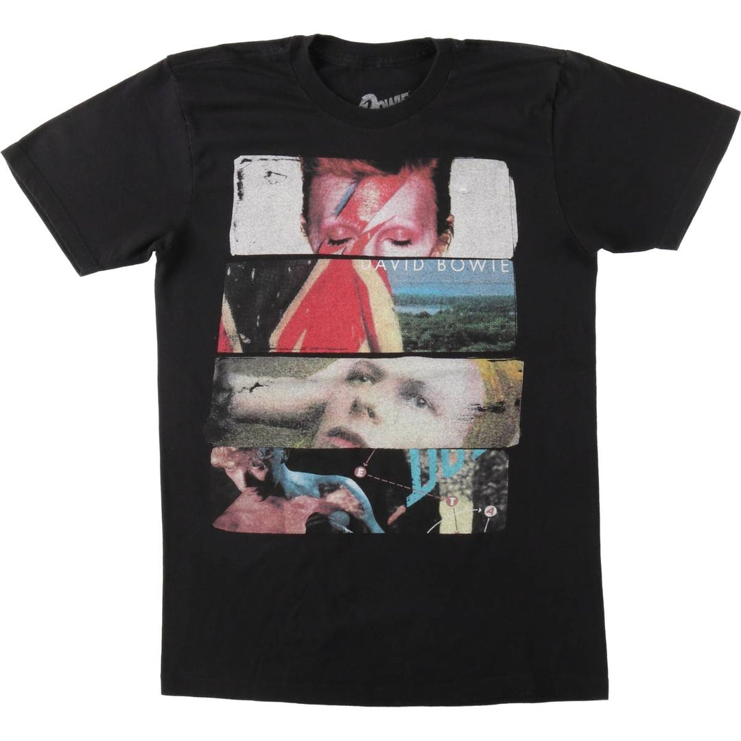 DAVID BOWIE Band T-shirt (Men's size S equivalent) cotton black type Vintage Second Hand