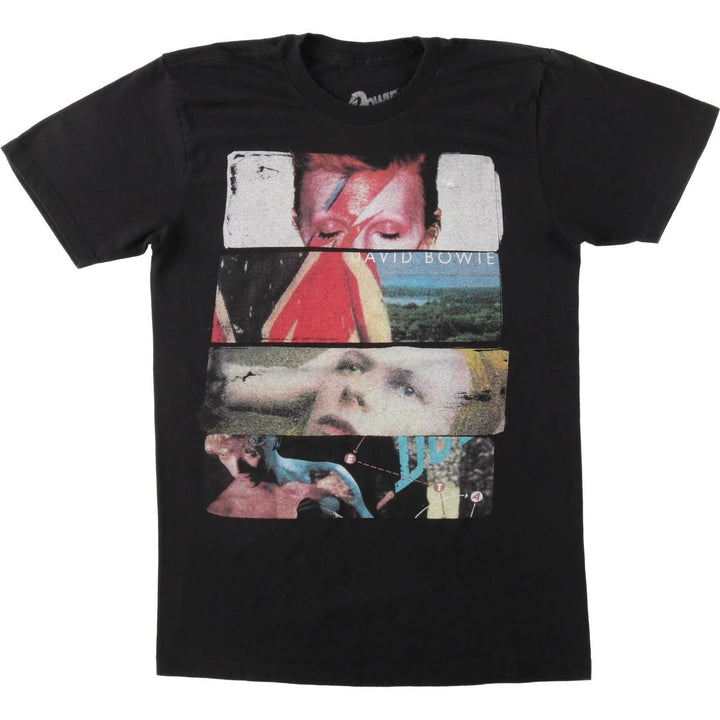 DAVID BOWIE Band T-shirt (Men's size S equivalent) cotton black type Vintage Second Hand