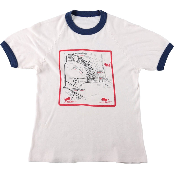 90'S Ringer T-shirt, Women's Size S (approx.), Vintage unclear white type Vintage Second Hand