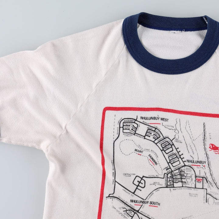 90'S Ringer T-shirt, Women's Size S (approx.), Vintage unclear white type Vintage Second Hand
