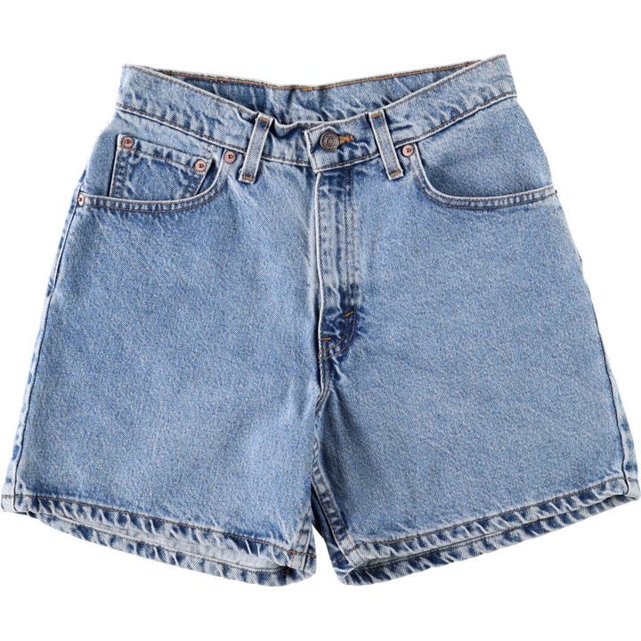 90'S Levi's 550 Relaxed Fit Denim Shorts, Made in USA, Women's Size L (W28 equivalent), Vintage. cotton blue type Vintage Second Hand