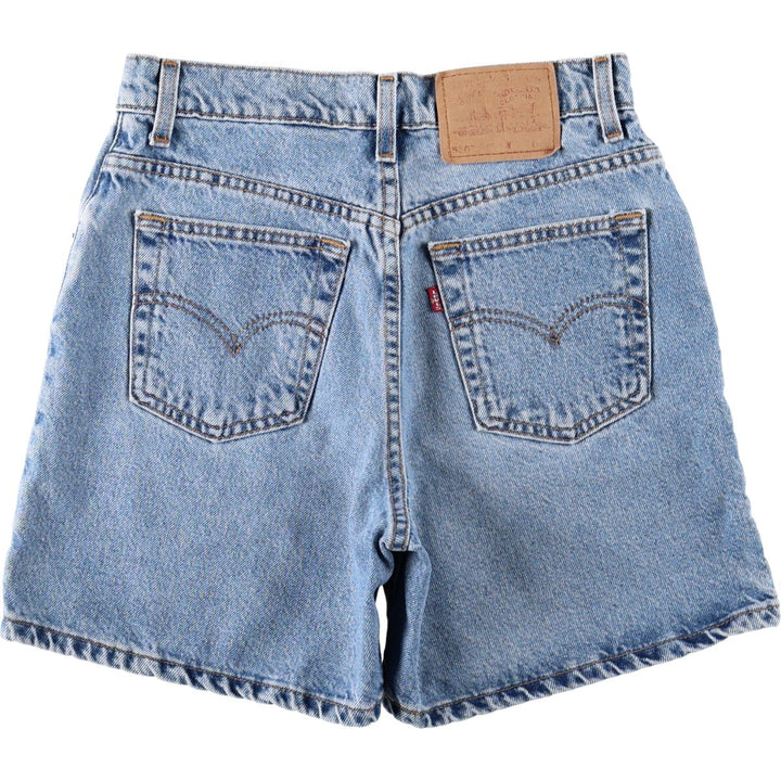 90'S Levi's 550 Relaxed Fit Denim Shorts, Made in USA, Women's Size L (W28 equivalent), Vintage. cotton blue type Vintage Second Hand