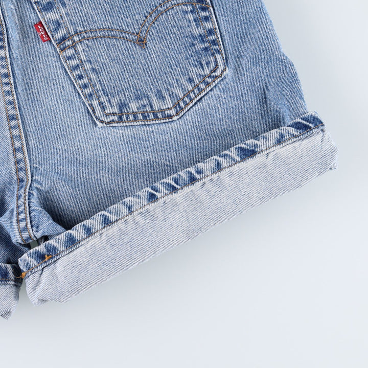 90'S Levi's 550 Relaxed Fit Denim Shorts, Made in USA, Women's Size L (W28 equivalent), Vintage. cotton blue type Vintage Second Hand