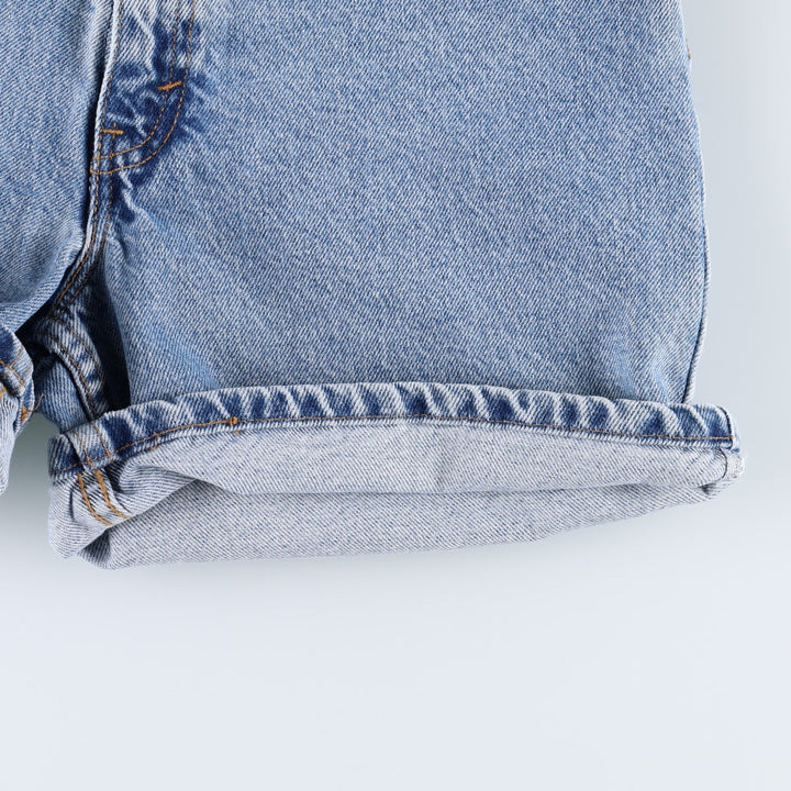 90'S Levi's 550 Relaxed Fit Denim Shorts, Made in USA, Women's Size L (W28 equivalent), Vintage. cotton blue type Vintage Second Hand