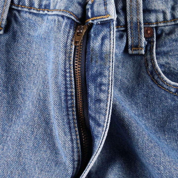 1990'S Levi's 551 Cut-Off Denim Shorts, Made in USA, Women's Size L (W30 equivalent), Vintage. unclear blue type Vintage Second Hand