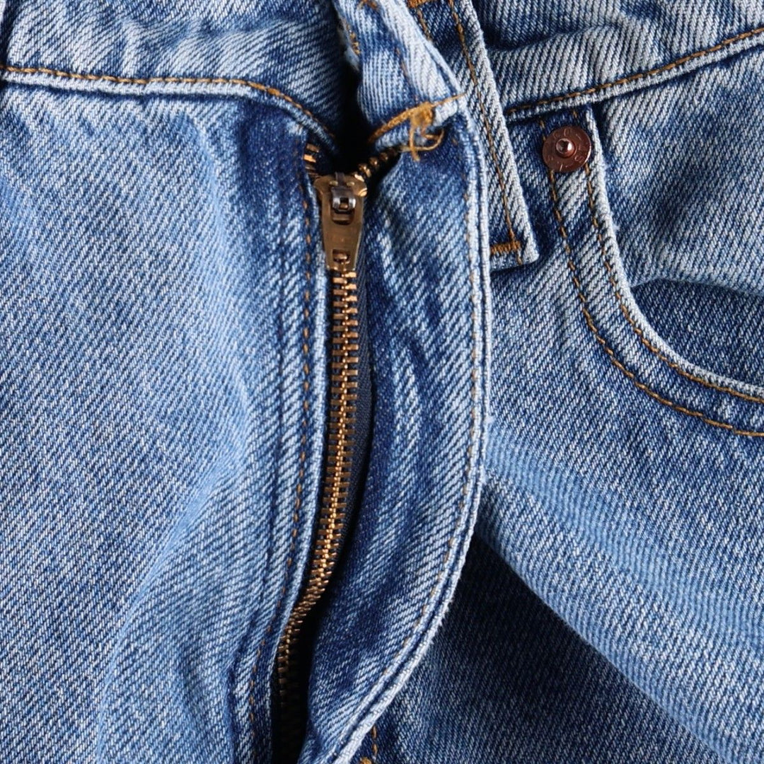 90'S Levi's 550 Relaxed Fit Denim Shorts, Made in USA, Women's Size L (W30 equivalent), Vintage cotton Blue type light blue Vintage Second Hand